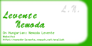 levente nemoda business card